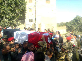 بنى سويف والسويس تودع شهيدى الواجب