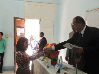 مدير أمن الوادى الجديد  يلتقى شباب كلية التربية