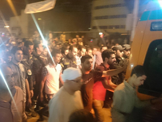 الآلاف يشيعون جثمان ضابط الأمن المركزى شهيد إرهاب سيناء بمسقط رأسه بالمحلة الكبرى