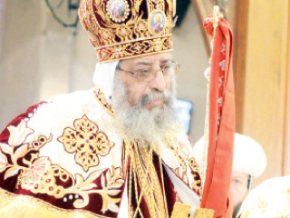 البابا تواضروس يلقى عظته بالإسكندرية