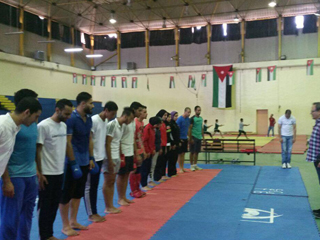 رئيس الاتحاد المصرى للكاراتيه يحفز منتخب مصر فى الأردن