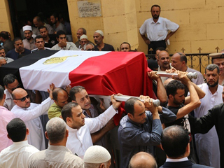 جنازة عسكرية لشهيد الإرهاب فى سيناء