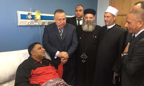 «كلنا معاك» تزور أبطال موقعة الواحات فى مستشفى الشرطة