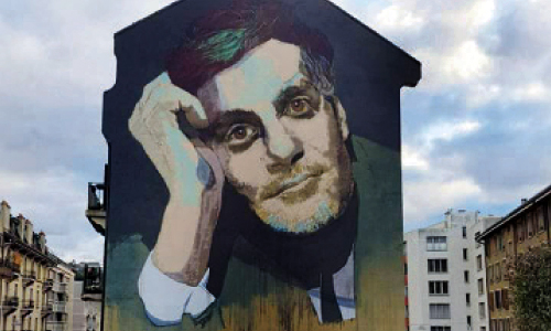 «لورانس العرب» على جدار أقدم مبنى بسويسرا