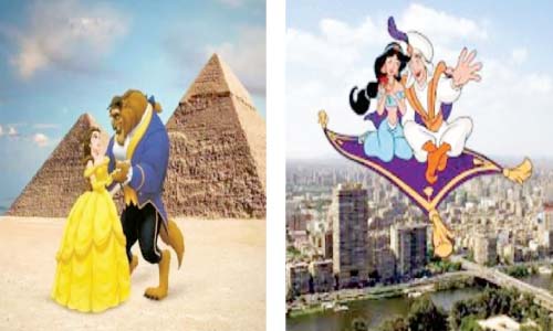 فنان مصرى يروج للسياحة بشخصيات ديزنى
