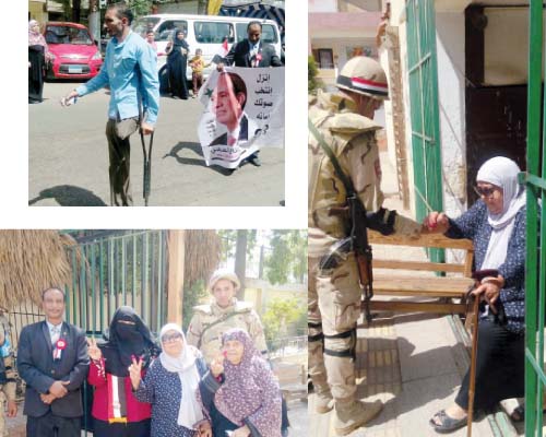 «ارسم بسمة» يحشد كبار السن وذوى الاحتياجات للتصويت