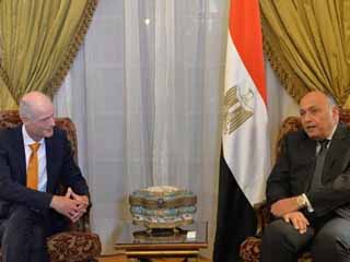 شكرى يشرح لنظيره الهولندى تحديات مصر فى مواجهة الإرهاب