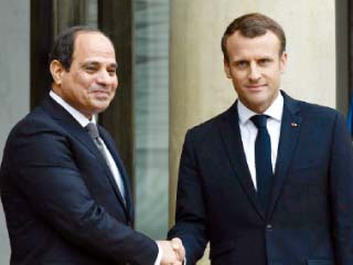 السيسى لـ«ماكرون»: الحل النهائى للأزمة الليبية فى يد الليبيين