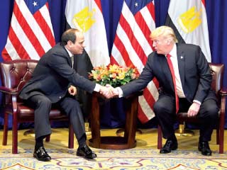 الرئيس الأمريكى: مقابلة الرئيس المصرى عظيمة.. والسيسى يرد: شرف لى لقاء ترامب
