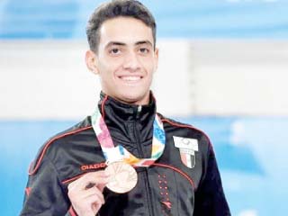 مازن العربى يستهل ميداليات مصر فى أوليمبياد الشباب ببرونزية