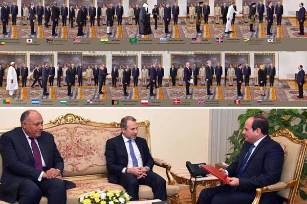 اعتماد 21 سفيرًا جديدًا بالقاهرة.. الرئيس يتسلم دعوة للمشاركة فى «القمة العربية الاقتصادية» بلبنان