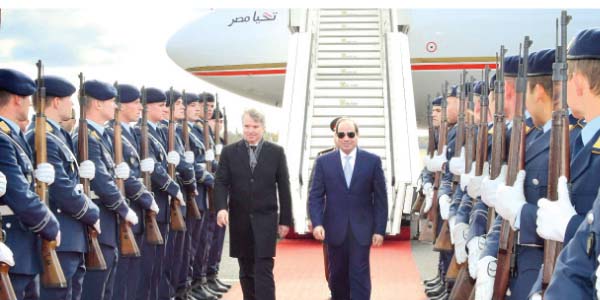 استقبال استثنائى للسيسى فى برلين