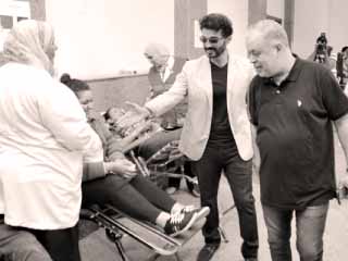 «الناس لبعضيها».. خالد النبوى يقود حملة الهلال الأحمر للتبرع بالدم