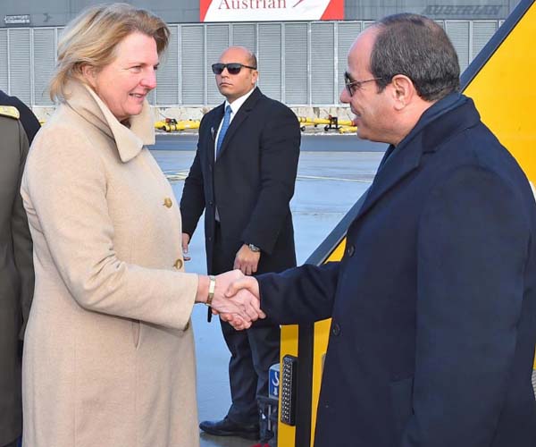 «السيسى» فى زيارة تاريخية لـ«النمسا» لتعزيز الشراكة الاستراتيجية