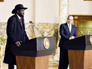 سلفاكير يشكر الرئيس ويؤكد وقوف مصر مع جنوب السودان فى السراء والضراء