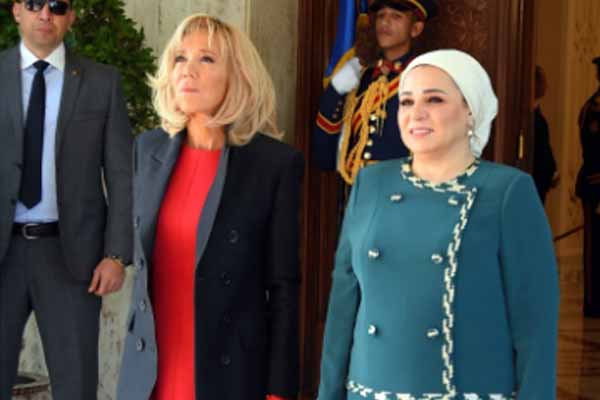 قرينة الرئيس لنظيرتها «الفرنسية»: مصر وفرنسا تربطهما علاقات تاريخية وثيقة
