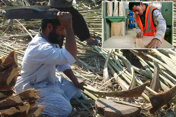 «القايات»..  قرية تصل للعالمية.. تصنيع الموبيليا  من بواقى النخيل