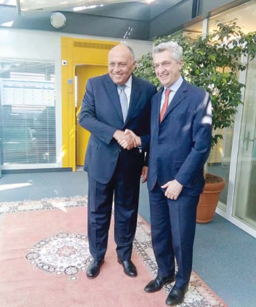 شكرى من «جنيف»: حقوق الإنسان مكون استراتيجى لتنمية مصر الشاملة وبناء الدولة المدنية