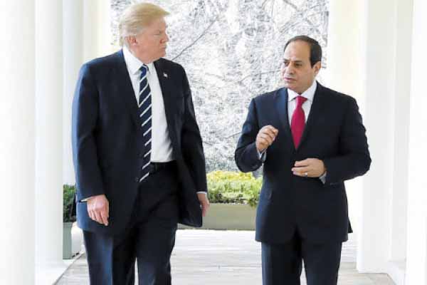 العلاقات الثنائية والأوضاع الإقليمية على مائدة قمة «السيسى ــــ ترامب»