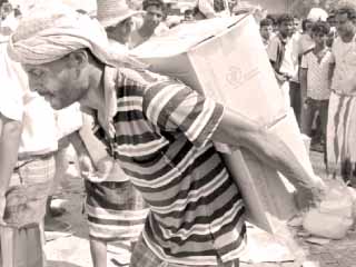 الحوثيون يسرقون طعام 100 ألف عائلة يمنية