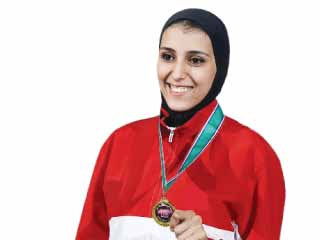 جيانا فاروق: مثلى الأعلى مهند مجدى بطل العالم