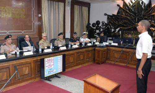 الاختيـار للأفضـل السيسى: الجيش ينتقى رجاله بكل نزاهة وحيادية