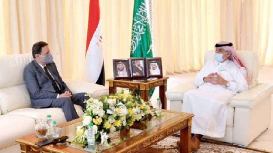 رئيس مجلس الشورى ا لسعودى يستقبل كرم جبر