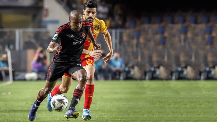 لقطة من مباراة الأهلى والترجى