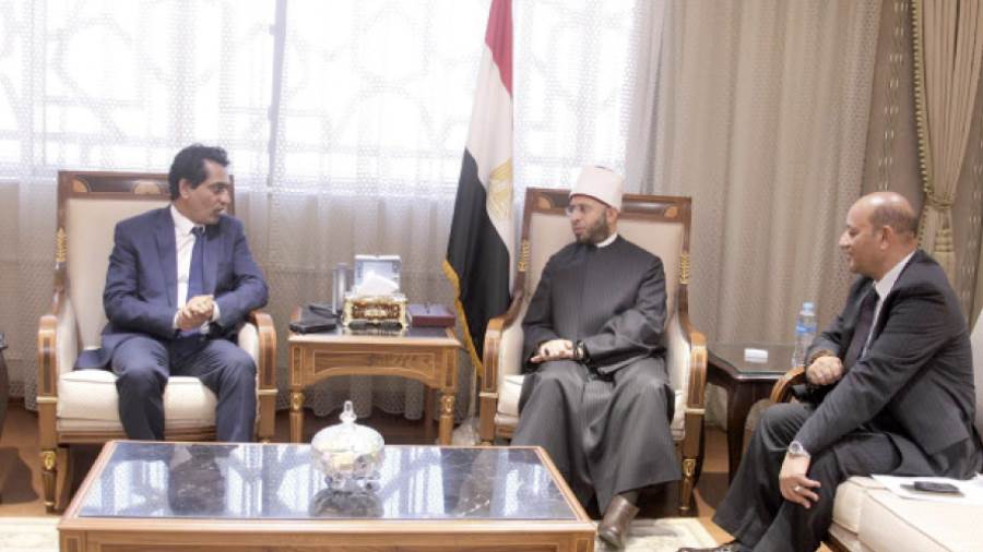 وزير الأوقاف فى لقائه مع عبدالمجيد وأبوالريش
