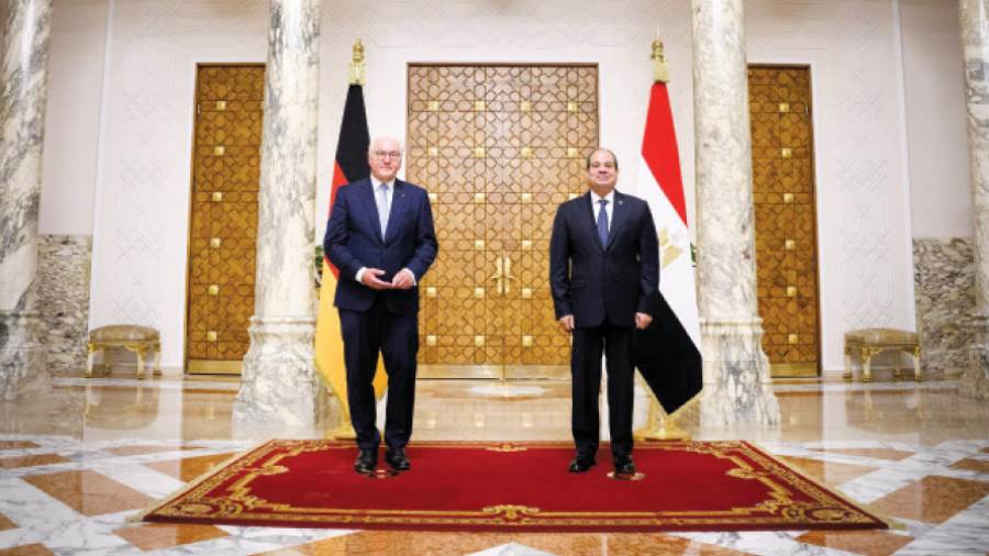 الرئيس السيسى خلال استقباله الرئيس الألمانى