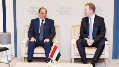الرئيس يشيد بالدور المحورى للمنتدى الاقتصادى العالمى 