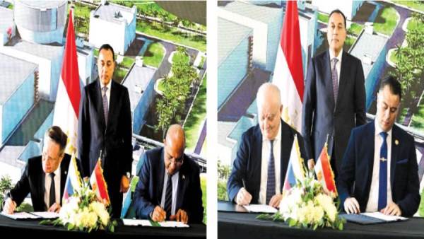 رئيس الوزراء يشهد توقيع أمر شراء الوقود النووى لمحطة الضبعة النووية واتفاقية البرنامج الشامل للتعاون مع شركة «روساتوم»
